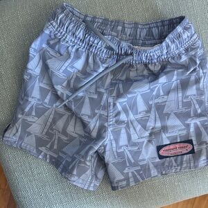 Vineyard Vines Blue Sailboat Pattern Swim Shorts size 2T